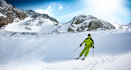 skier and winter time 