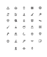 Halloween outline icons