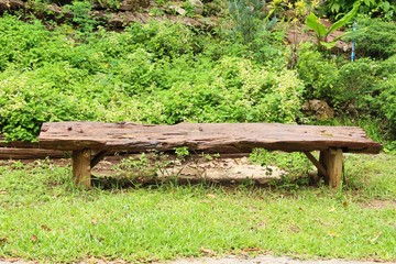 Fototapeta premium Wooden chairs in the garden vintage style