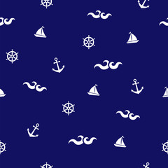 Beautiful marine seamless vector pattern