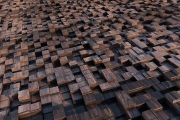 3d cubes with a grunge texture