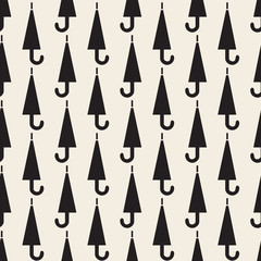 seamless monochrome umbrella pattern background
