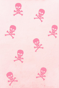 Pink skulls pattern