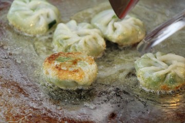 Steamed dumpling stuffed with garlic chives delicious