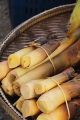 Sweet bamboo shoot for cooking at market