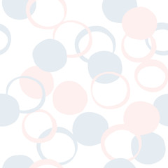 Abstract round seamless pattern background. Childish simple geometric cover