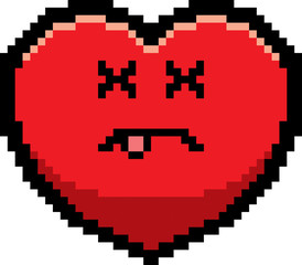 Dead 8-Bit Cartoon Heart