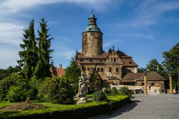Fototapeta na wymiar Medieval Czocha castle in Lesna village, Poland