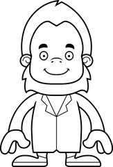 Cartoon Smiling Doctor Sasquatch