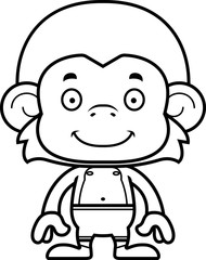 Cartoon Smiling Monkey Swimsuit