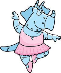 Cartoon Dinosaur Ballerina Robot