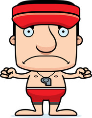 Cartoon Angry Lifeguard Man