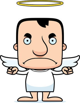 Cartoon Angry Angel Man