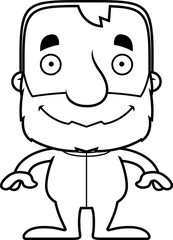 Obraz premium Cartoon Smiling Man In Pajamas