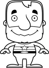 Cartoon Smiling Superhero Man
