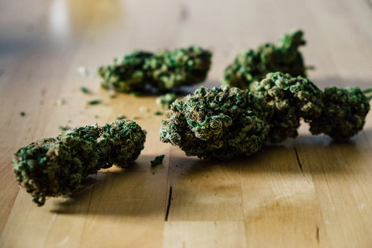 four medical marijuana buds