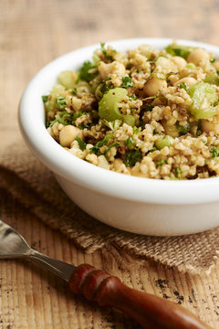 Freekeh, Chickpea and Herb Salad