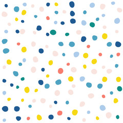 Abstract handmade round seamless pattern background. Childish handcrafted wallpaper