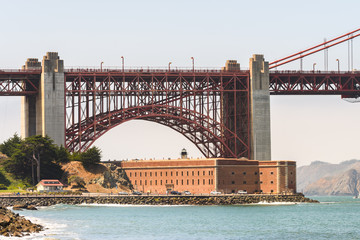 panoramic view of golden gate bridge, california © jon_chica