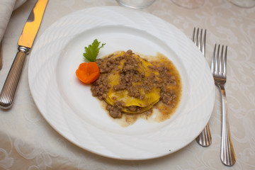 pasta funghi e ragu