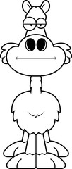 Cartoon Llama Bored