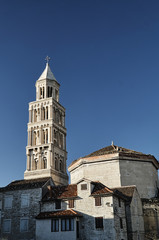 Fototapeta premium Belfry of Saint Dujma Cathedral in the city of Split, Croatia.