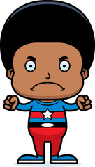 Cartoon Angry Superhero Boy