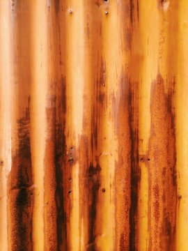 Old rusted zinc sheet.