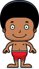 Cartoon Smiling Boy Swimsuit