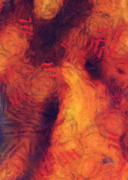 Abstract vintage background. Oil painted picture. Watercolor. Good for postcards, posters, web design, artwork. High resolution.Vincent van gogh painting style. Can be use as colorful artistic texture
