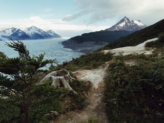 Trail and Snowy Peaks