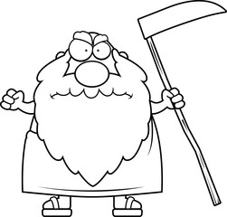 Angry Cartoon Father Time