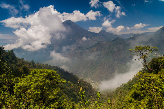 Santa Maria (left) and Cerro de Quemado (right) volcanoes, Guatemala