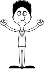 Cartoon Angry Businessperson Man