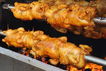 Rotating chicken is delicious