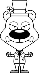 Cartoon Angry Irish Bear