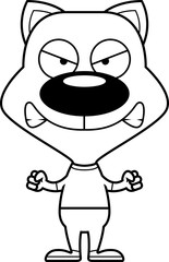 Cartoon Angry Kitten