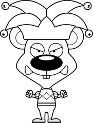 Cartoon Angry Jester Mouse