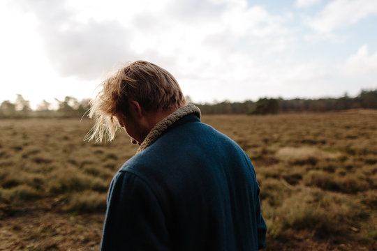 Man walking in nature