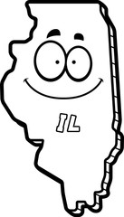 Fototapeta premium Cartoon Illinois