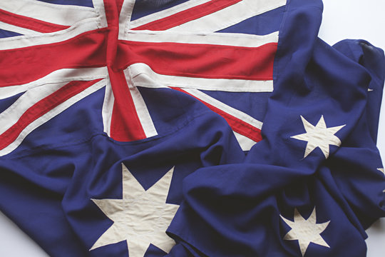 Close up of the Australian flag