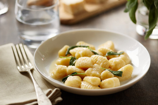 Delicious Gnocchi With Butter And Sage