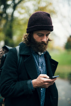 Man using phone