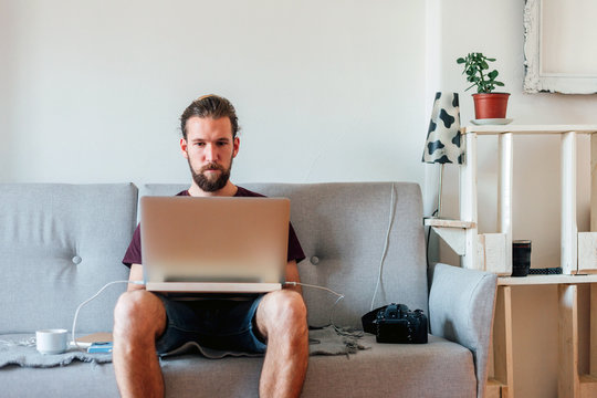 Man Work On Computer