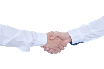 Welcome to board! Asian business people shaking hands with new partner meeting time after agree join new startup project,business colleagues teamwork concept isolate background