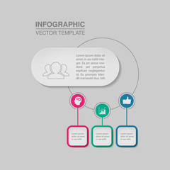 Vector infographic template for diagram, graph, presentation, chart, business concept with 3 options.