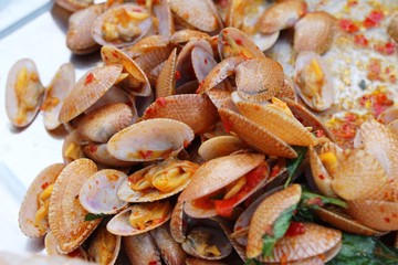 Spicy fried clam is delicious