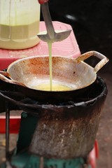 Deep Fried Rice Flour pandan flavour ,Thai pancake
