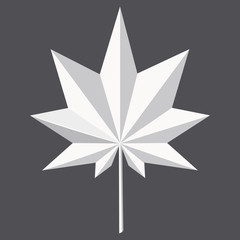 Leaf origami concept background, realistic style