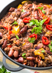 Chili con carne. Traditional mexican food.